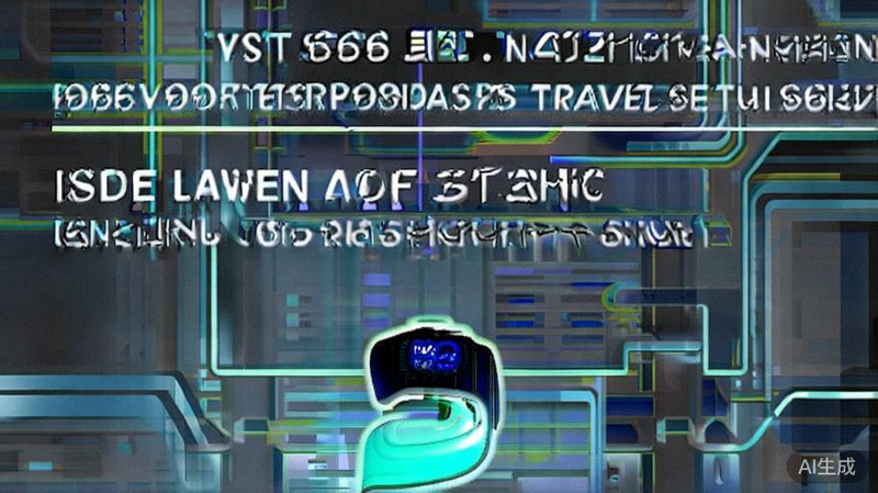 展示一系列旅行重启相关科技与便利产品，如便携翻译机、折叠水壶和多功能收纳包