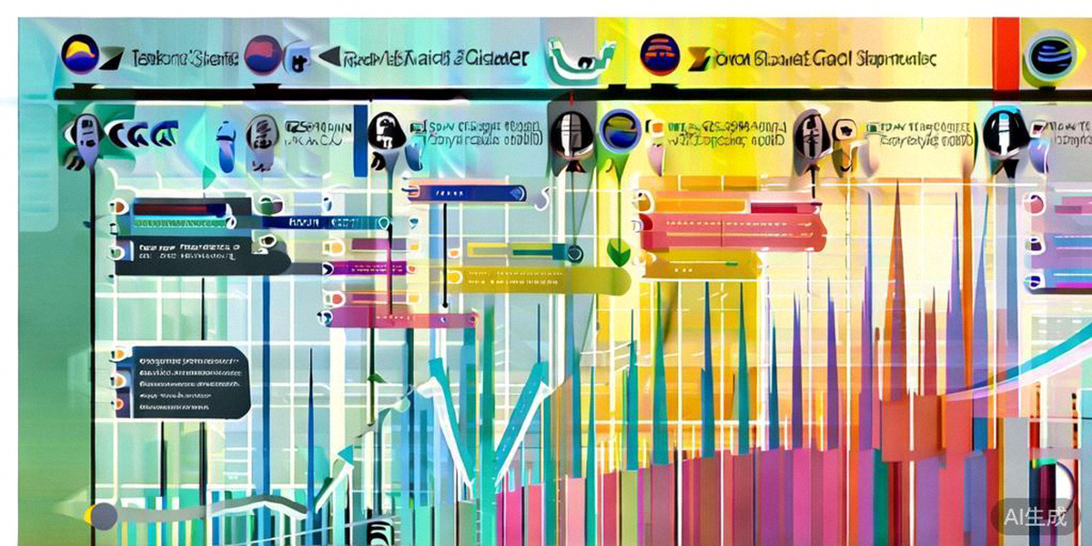 从零到一的跨境运营旅程信息图：展示选品、广告、客服三大阶段的关键节点与增长曲线