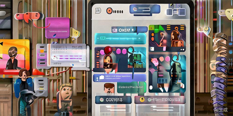 构建品牌社区示意图：展示品牌专属社交媒体群组内，客户分享使用创意、互相帮助、参与新品内测的活跃场景