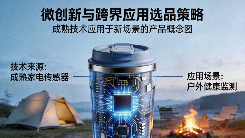 微创新与跨界应用选品策略：展示将成熟技术应用于新场景的产品概念图