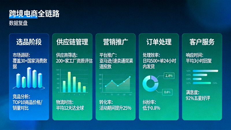 一个跨境电商项目从选品到服务的全链路综合案例复盘数据图